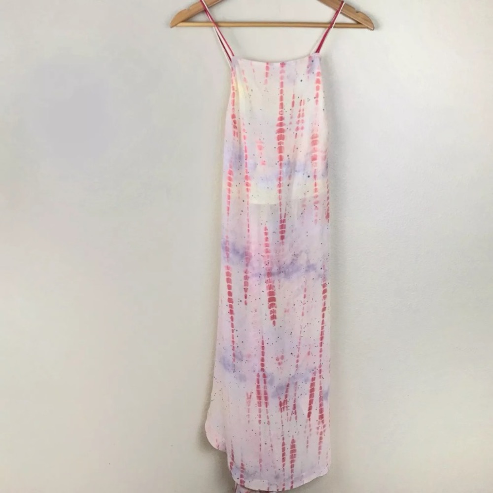 NWOT Free People Slip Sheer Dress Tie Dye Pattern